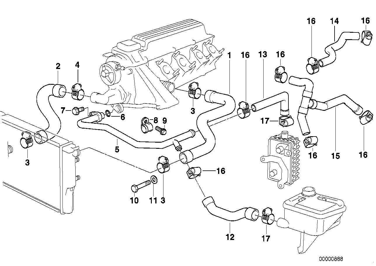 Схема охлаждения бмв. Система охлаждения БМВ е36 1.8. Схема системы охлаждения БМВ е36. Система охлаждения BMW e36 m43. Система охлаждения двигателя БМВ е36 м43.