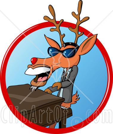 26355-Clipart-Illustration-Of-A-Deer-With-Antlers-Resembling-Ray-Charles-Wearing-Shades-Playing-A-Piano-And-Singing