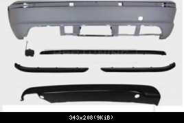 rear bumper M pack saloon. ABS plastic