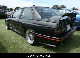 bmw e30 m3 back black